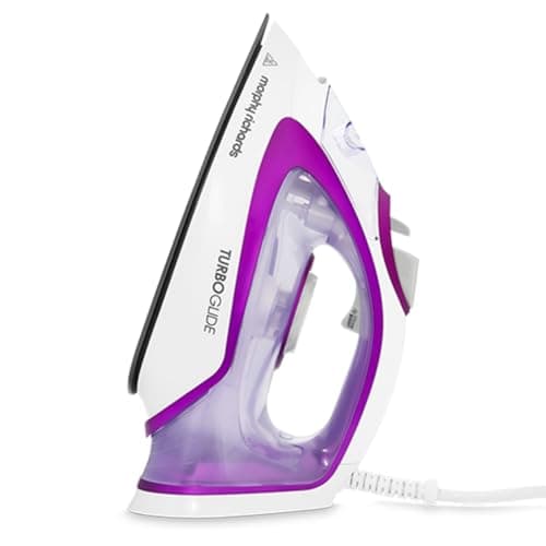 Morphy Richards TurboGlide Steam Iron, Ceramic Non-stick Soleplate, 150g Steam Boost, 40g Steam Output, 400ml Water Tank, Anti Drip, Anti Scale, Auto Shut-off, 3m Cord, 2800W, Purple, 302000